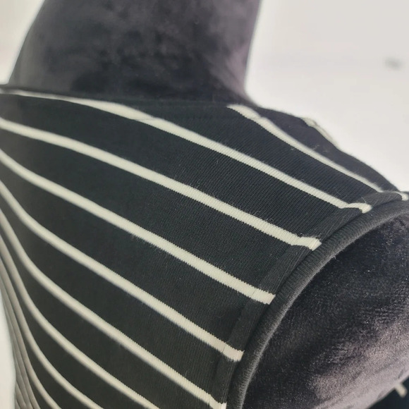 WHITE HOUSE BLACK MARKET WHBM Cold Shoulder Stripe Jersey Knit Shift Dress sz S - Picture 7 of 15